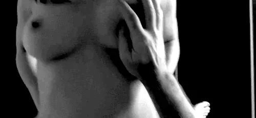 Feeling and squeezing her breast as she rides you…