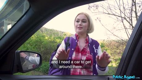 Blonde sex stronger in car