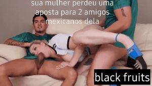 A aposta era: cada gol da Argentina ela ganhava 200 reais, e cada gol do México eles comiam ela por 3 minutos...