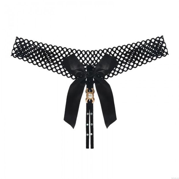 Sexy ceinture creuse nœud papillon boucle sans entrejambe taille basse string string t-back Lingerie sous-vêtements salope caleçon sans couture coquine Slips