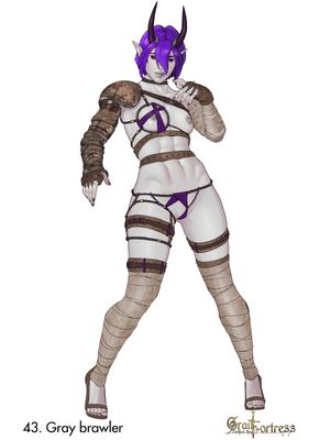 Bikini armor 43 : gray brawler by Galaad1800