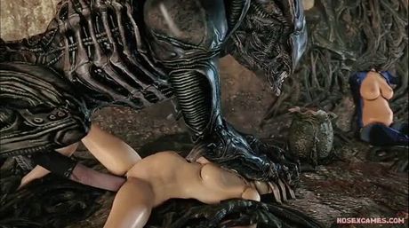 3D Porn Alien Assault