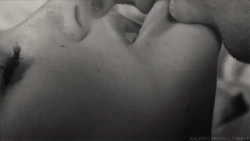 Biting her lip