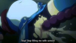 Blue anime slut impregnated by tentacles