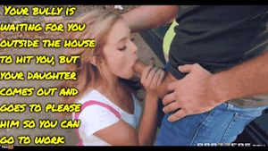 She is an obedient and pleasant daughter who does anything to defend his daddy