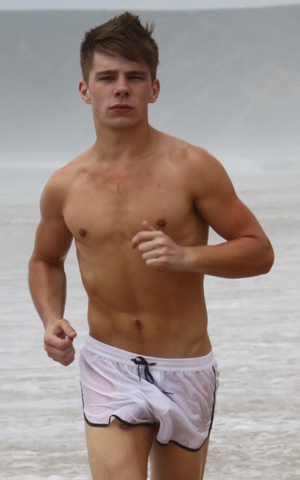 Running out of the ocean