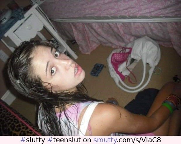 Slutty lil teen slut stares blankly dumbfounded