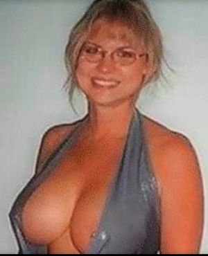 gorgeous mature breasts in plunging dress