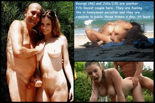 Father and daughter take a vacation of having sex in public.