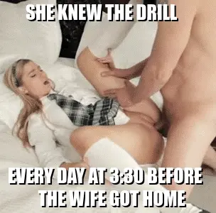Daddy needs to fuck his daughter everyday when she gets home.