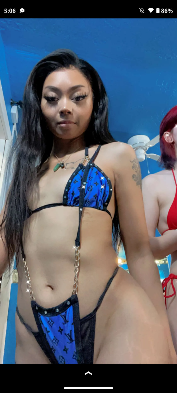 Asian in blue