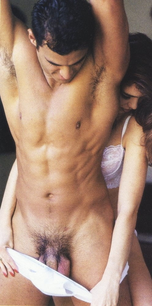 Stripping her man down