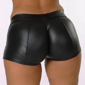 Nice ass black leather shorts...