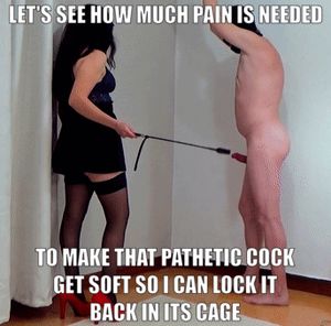 A funny way for getting your hubby flaccid after his edging session