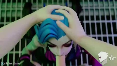 3D Porn Jinx playing dick Cumming in mouth (TheCount) [League of Legends]