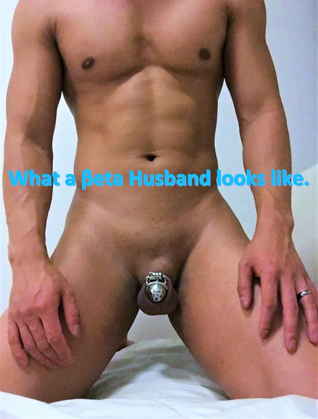 he's a beta male and his wife keeps him locked in chastity and no pussy.