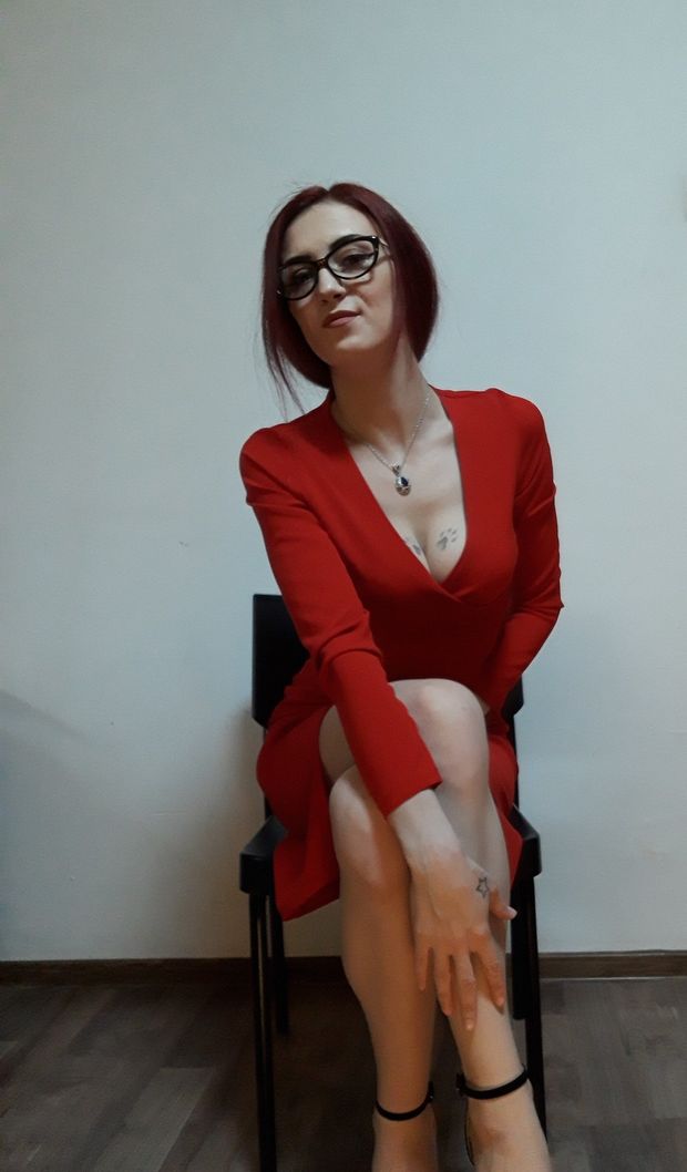 Lady in red