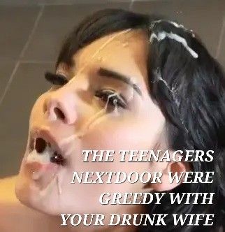 Some of their cum missed her face and landed in your garage