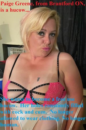Exposing a blonde bbw hucow