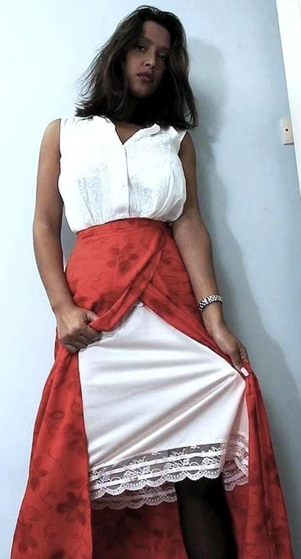 Gorgeous Lady, Lacy Slip!