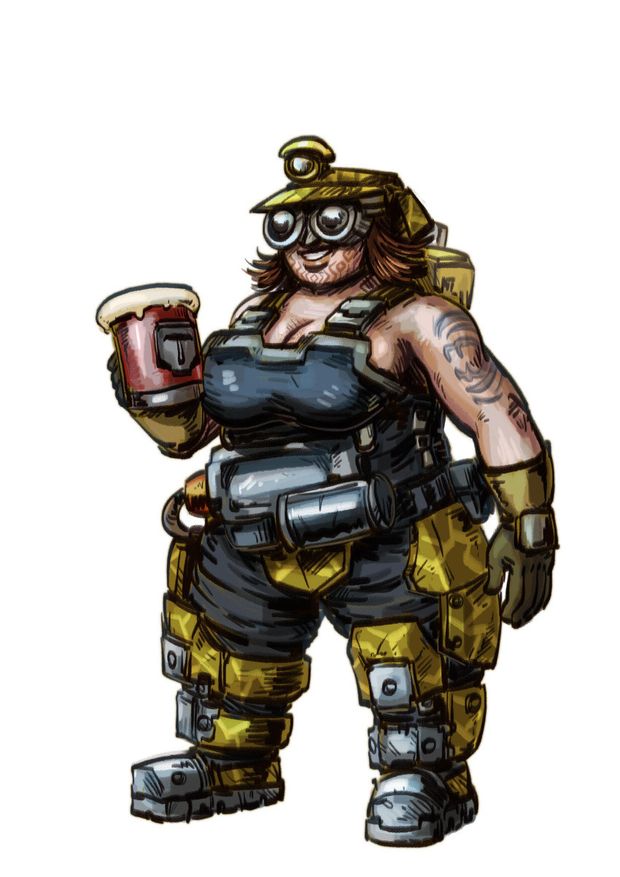 Short momma dwarfess having a cold one