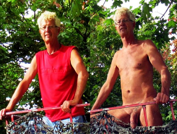 Norbert Kempe nackt und bekleidet