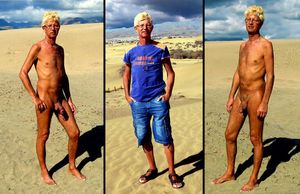 Norbert Kempe nackt und bekleidet