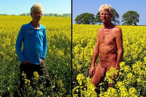 Norbert Kempe nackt und bekleidet