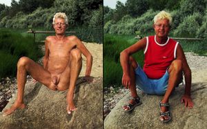 Norbert Kempe nackt und bekleidet