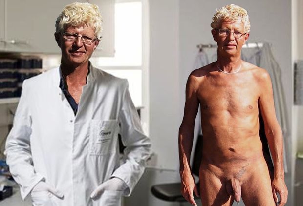 Norbert Kempe nackt und bekleidet