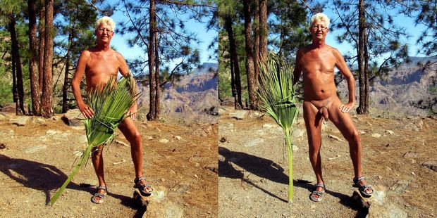 Norbert Kempe nackt und bekleidet