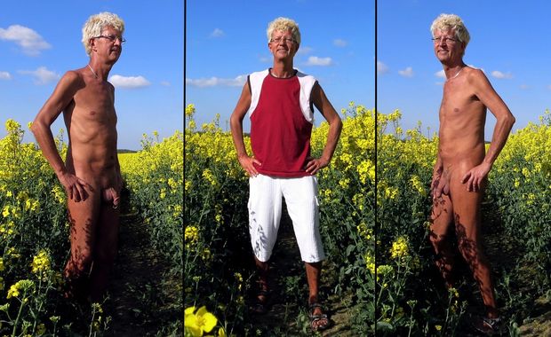 Norbert Kempe nackt und bekleidet