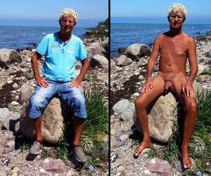 Norbert Kempe nackt und bekleidet