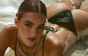 Emily laying down close up ass