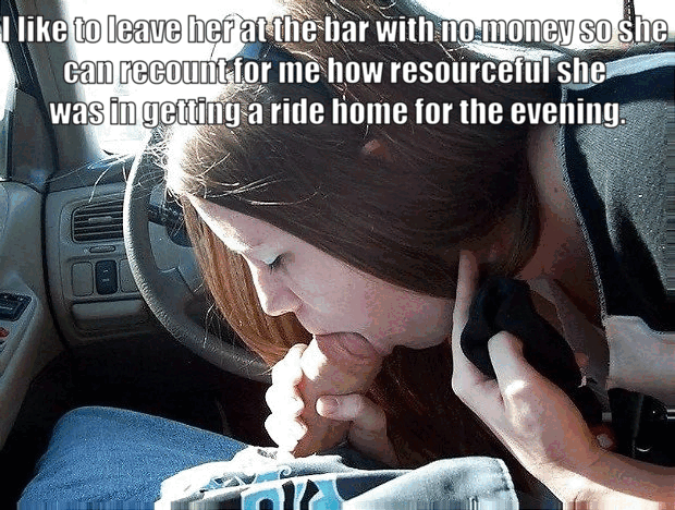 Her sucking a big cock to get a ride home