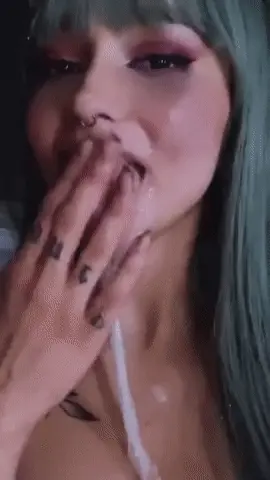 Enjoying the slime.
