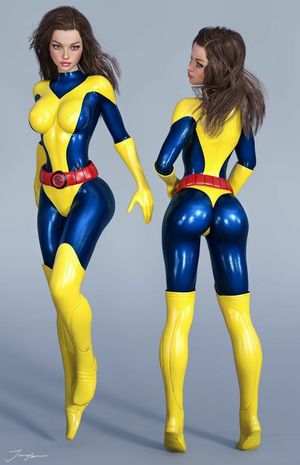 Pretty brunette nice ass cosplay...