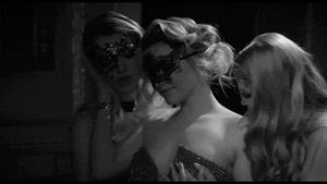 Watching them undress the wife at the masquerade party