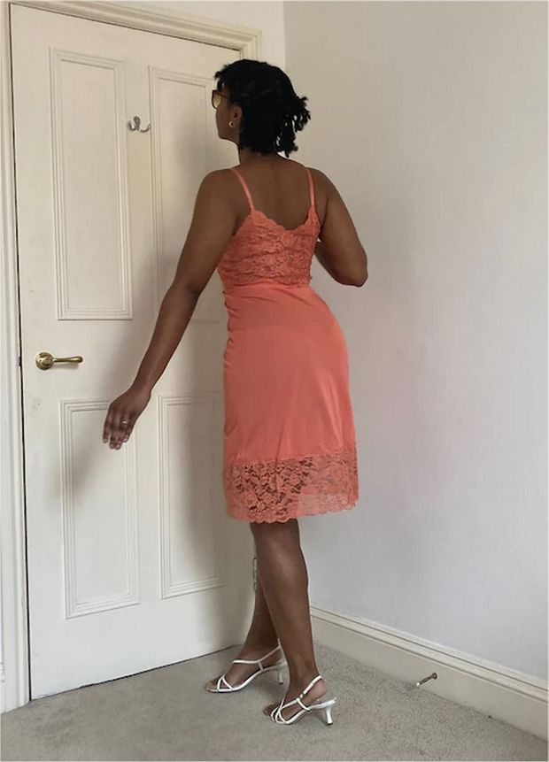 Gorgeous Lady, Lacy Slip!