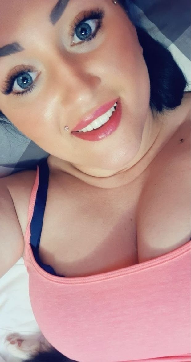 My Busty bitch  happy after seeing my hard cock