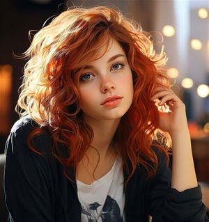 AI Stunning Redhead Teen