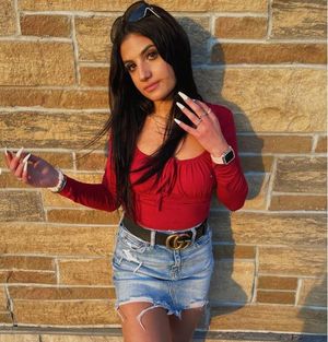 A sexy brunette with hot white nails. Post your true rate.