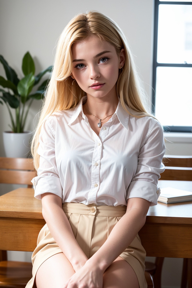 cute blonde woman