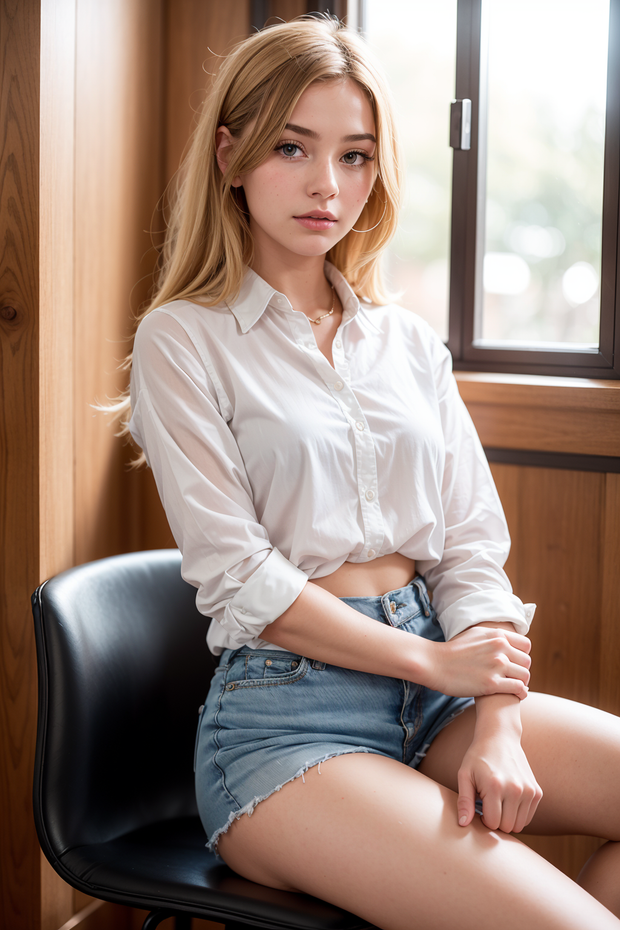 cute blonde woman