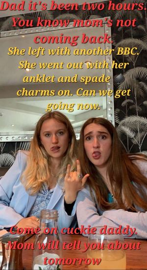 I take the family out for dinner, my wife wore her spade jewelry and got picked up. My daughters humiliate me.