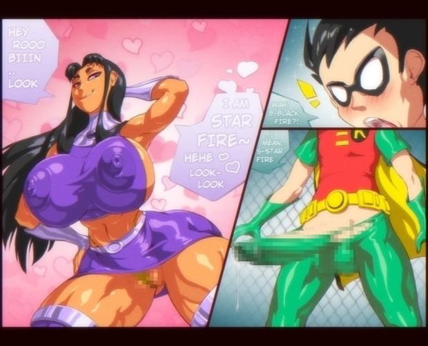 Copyright dc dc comics teen titans Character blackfire dick grayson robin (dc) starfire (cosplay) Artist angelauxes