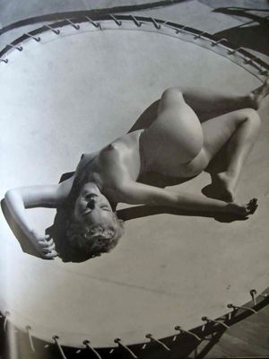 1953 artistic nude on trampoline