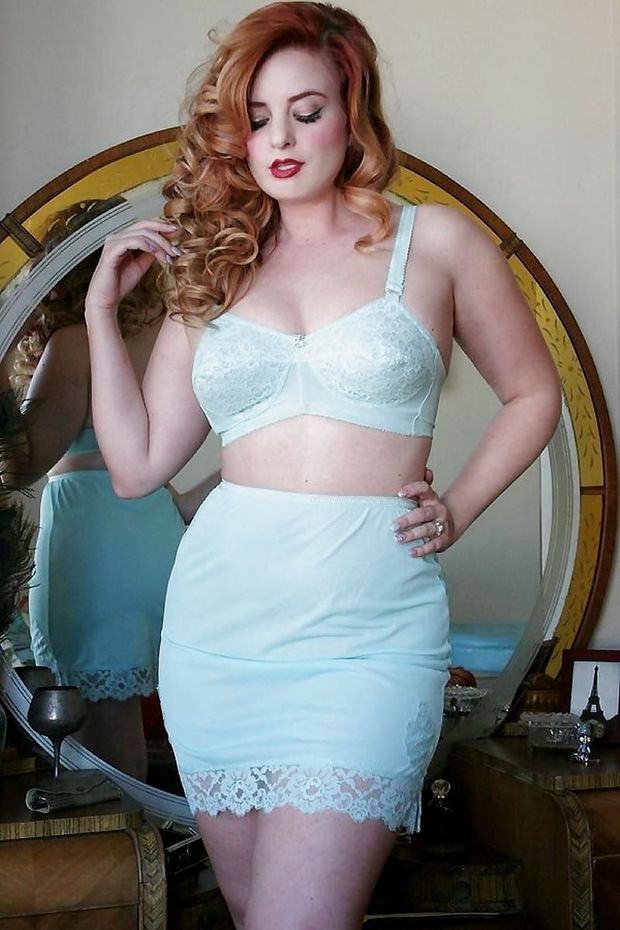 Gorgeous Lady, Lacy Slip!
