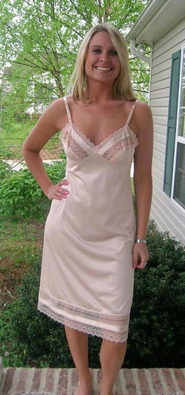 Gorgeous Lady, Lacy Slip!