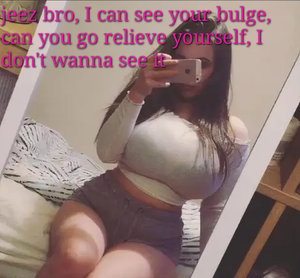 My sister always makes me hard, I cant help it when she had watermelon tits